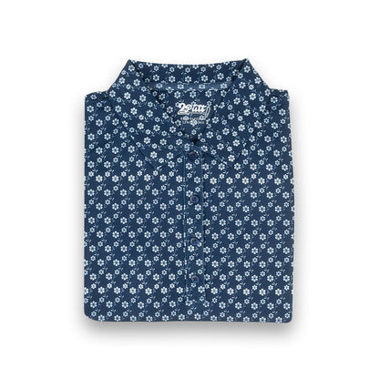 Blue Floral Women's Polo (Sleeveless)