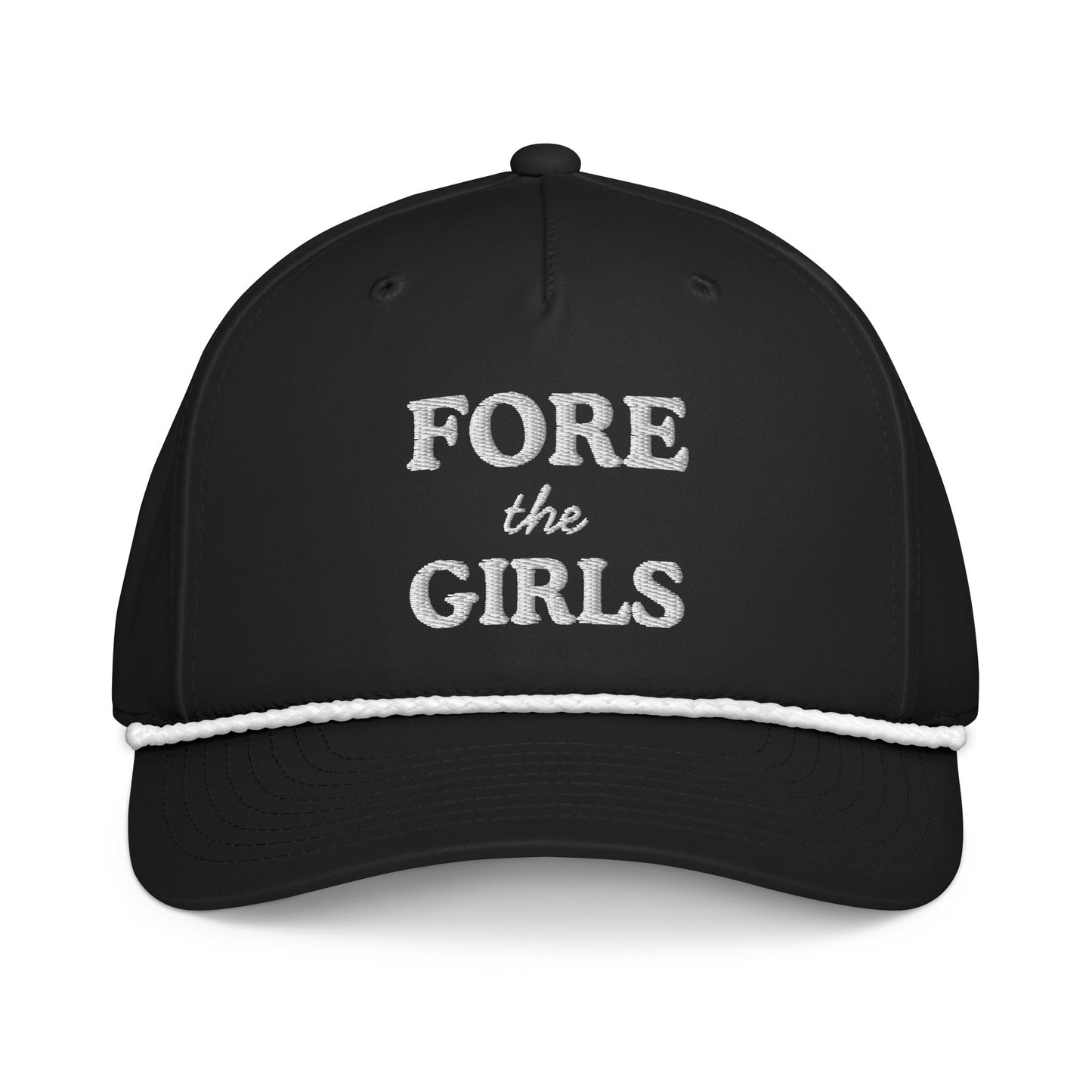 Fore the Girls Embroidered Golf Rope Hat for Women