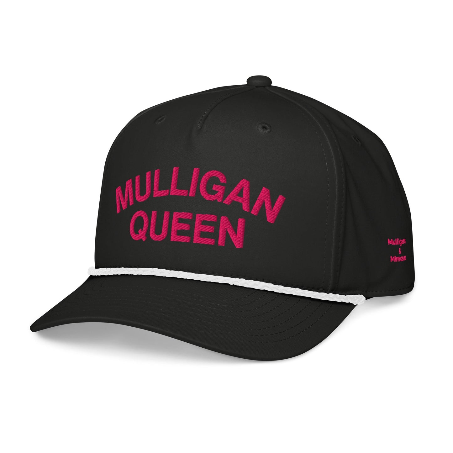 Mulligan Queen Embroidered Golf Rope Hat for Women