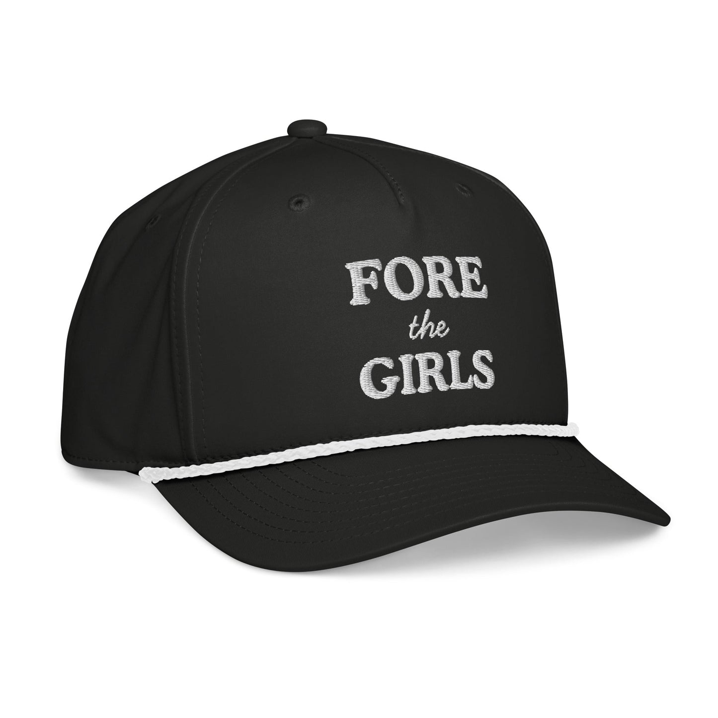 Fore the Girls Embroidered Golf Rope Hat for Women