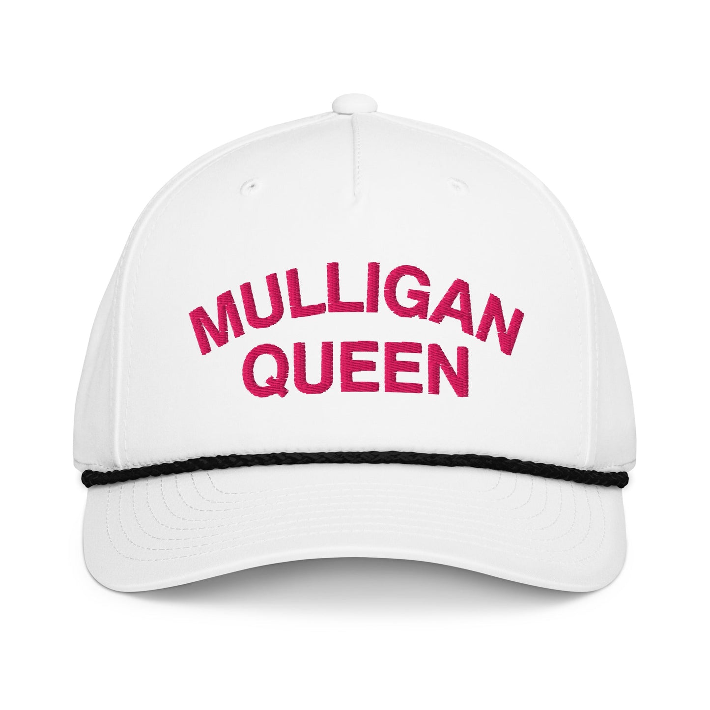 Mulligan Queen Embroidered Golf Rope Hat for Women