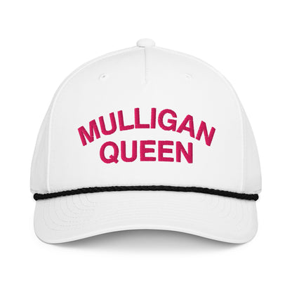 Mulligan Queen Embroidered Golf Rope Hat for Women