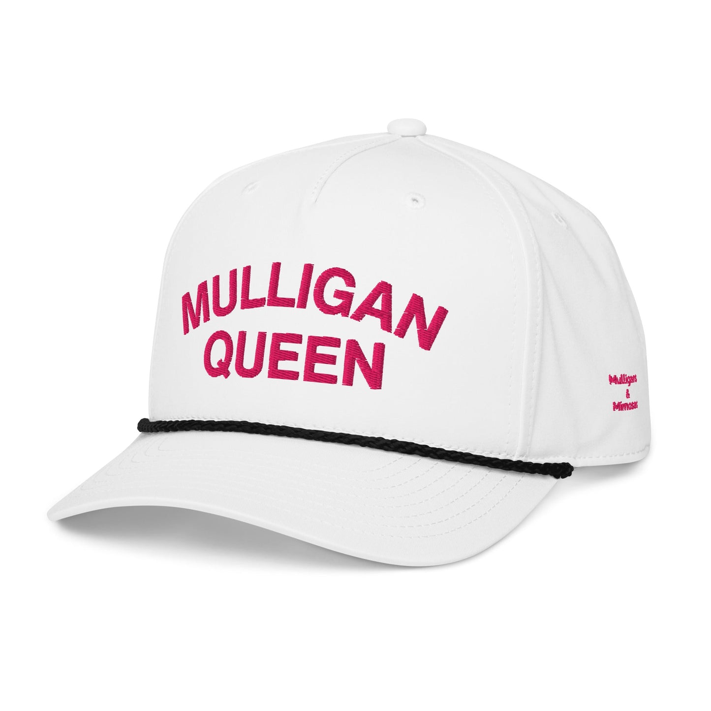 Mulligan Queen Embroidered Golf Rope Hat for Women