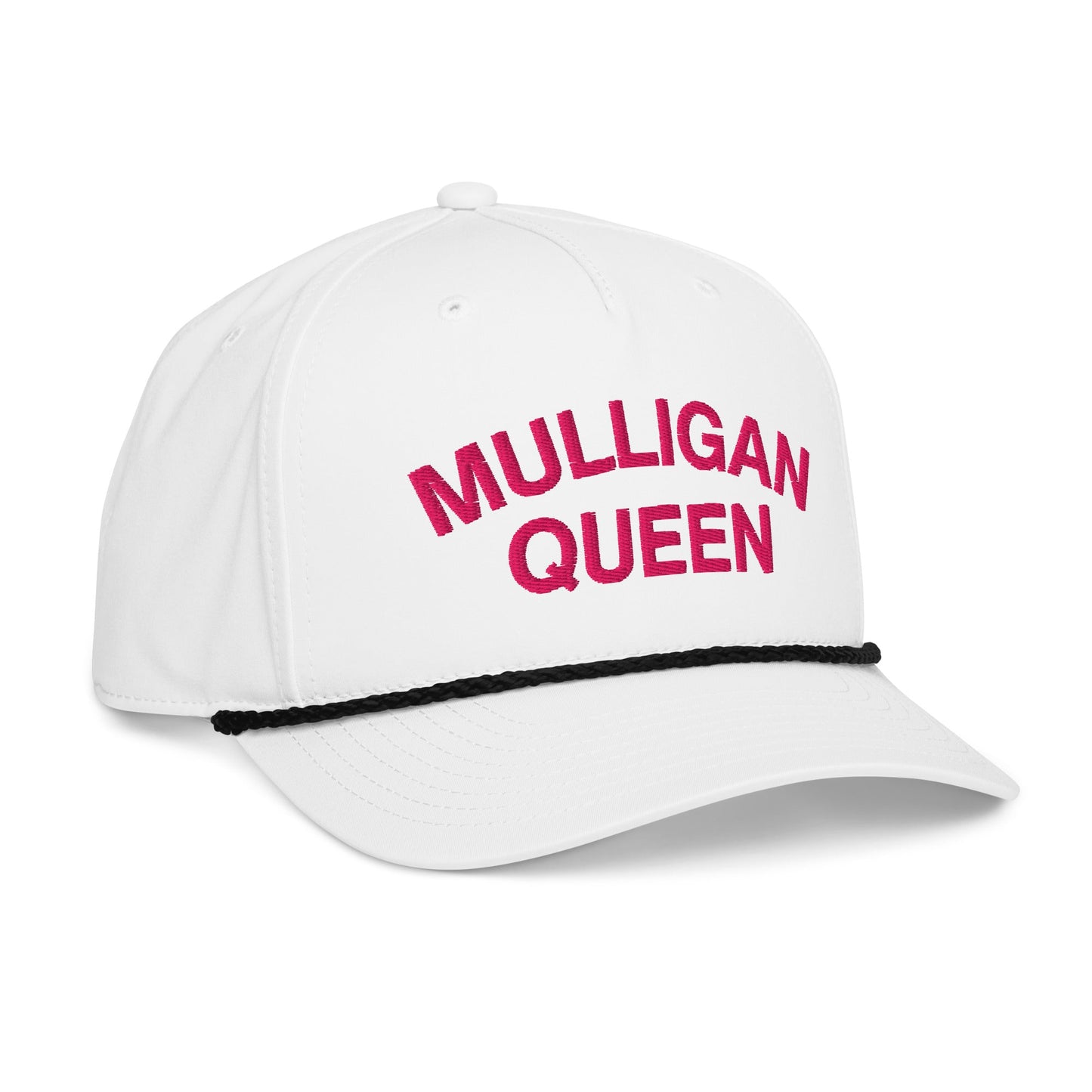 Mulligan Queen Embroidered Golf Rope Hat for Women